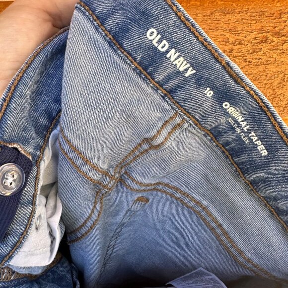 Old Navy Boys Original Taper Jeans Size 10 Blue Cotton Blend - Picture 3 of 10